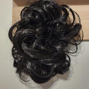 NWOT‎ Ponytail Hair Piece Curly Dark Brown Black C473